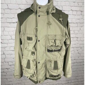 Guide Gear Khaki Green Removable Lining Hood Cargo Pockets Shooting Jacket M